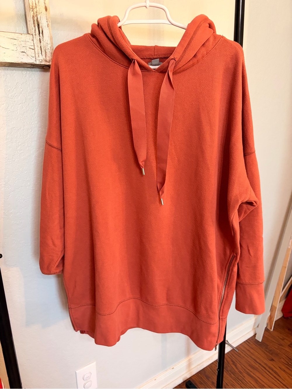 aerie Oversized Hooded Sweater in Rust